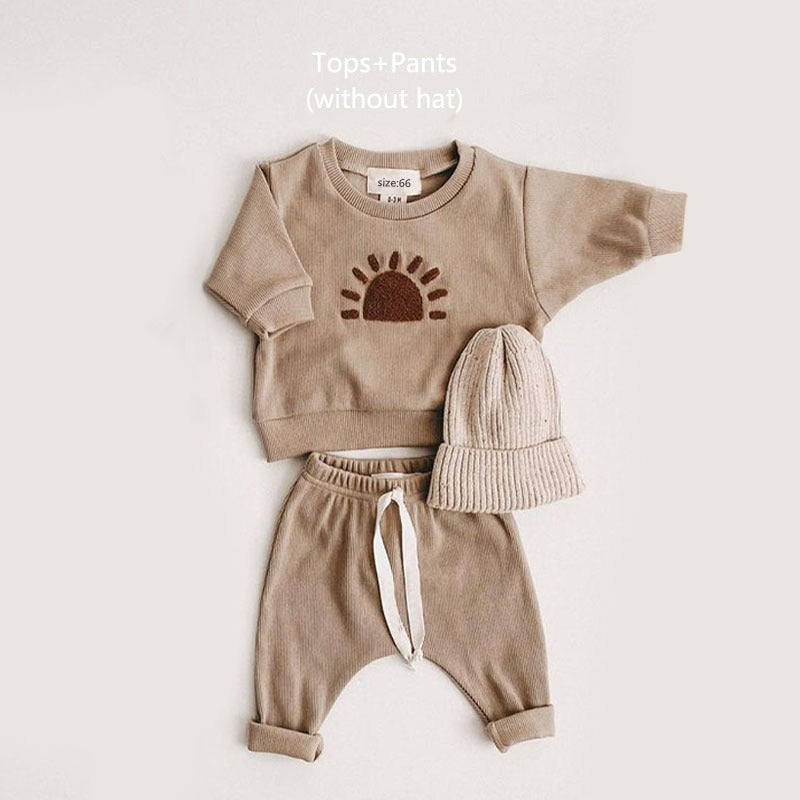 Roupa Infantil Fashion Kid Clothing 2023 Autumn New Two-piece Baby Boy  Clothing Kid Clothes Girl Pullover Groups of Pant ملابس