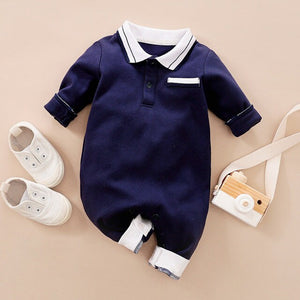 Baby Strampler Outfit für Jungs in Blau und Weiß Babykleidung (0-24 Monate) Taufkleidung Junge Baby Taufanzug Junge Baby Anzug Baby Junge