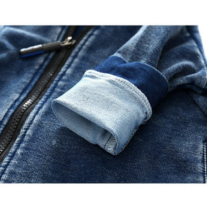 Unisex Baby Jeans Jumpsuit in Grey and Blue (9-24 Months) 