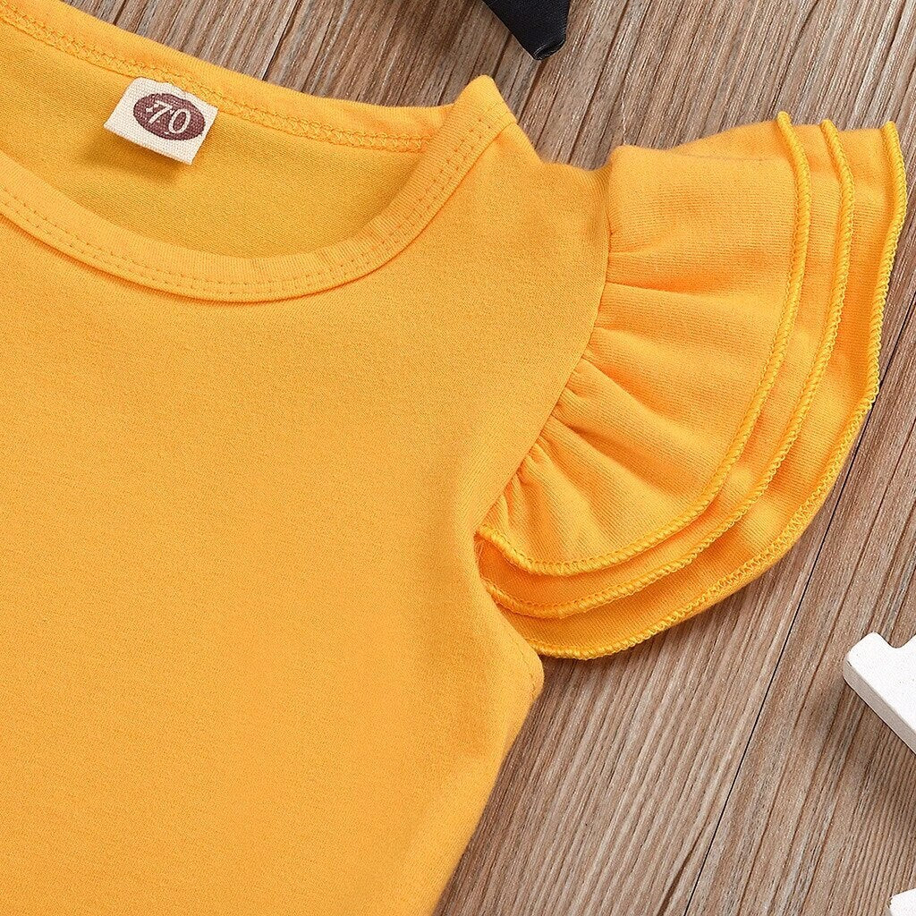 3Pcs New Born Baby Girl Long Sleeve Romper Tops Floral Pants Headband Clothes Set