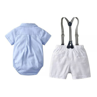 Gentleman Formal Dress Romper + Hat + Bow Tie (0-24 months)