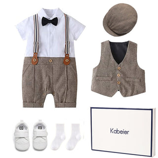 Kurzarm Strampler Set Neugeborene Baby Junge Taufanzug Junge Baby Taufoutfit Junge Outfit Taufe Junge Baby boy (0-18 Monate) Herbst