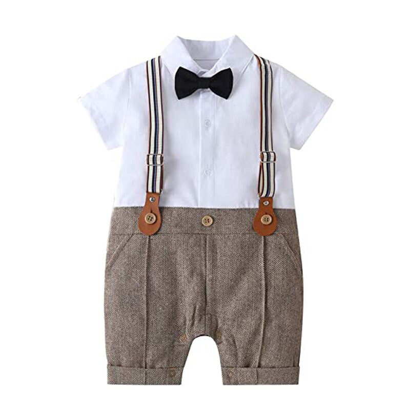 Kurzarm Strampler Set Neugeborene Baby Junge Taufanzug Junge Baby Taufoutfit Junge Outfit Taufe Junge Baby boy (0-18 Monate) Herbst