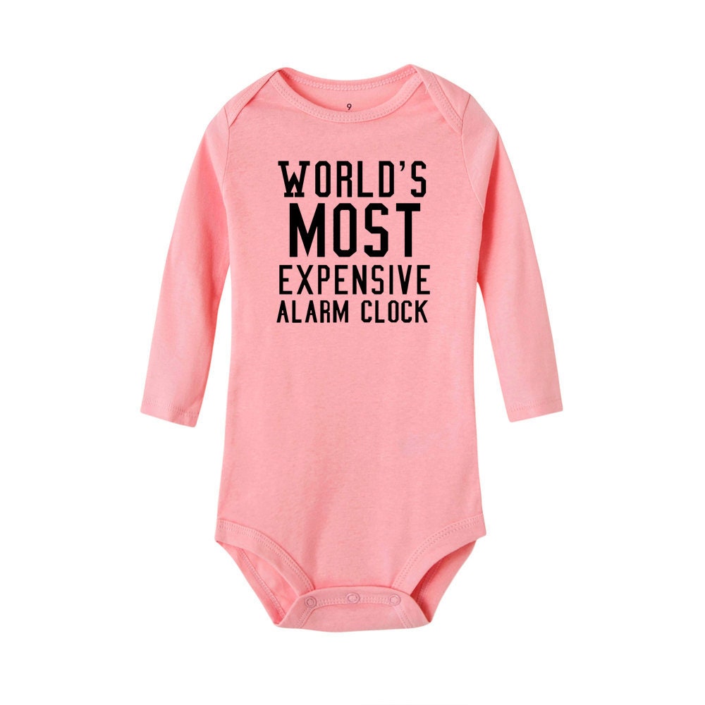 Unisex Baby Romper: World's Most Expensive Alarm Clock (0-24Months) Babyclothing Babyboy Babyromper Baby Clothes Baby clothing set
