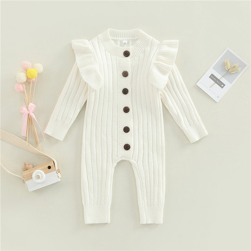 Baby Mädchen Herbst Strampler in Pink, Weiß und Braun (3-18 Monate) Neugeborenen Kleidung Set Babykleid Babymädchen Mädchenkleidung
