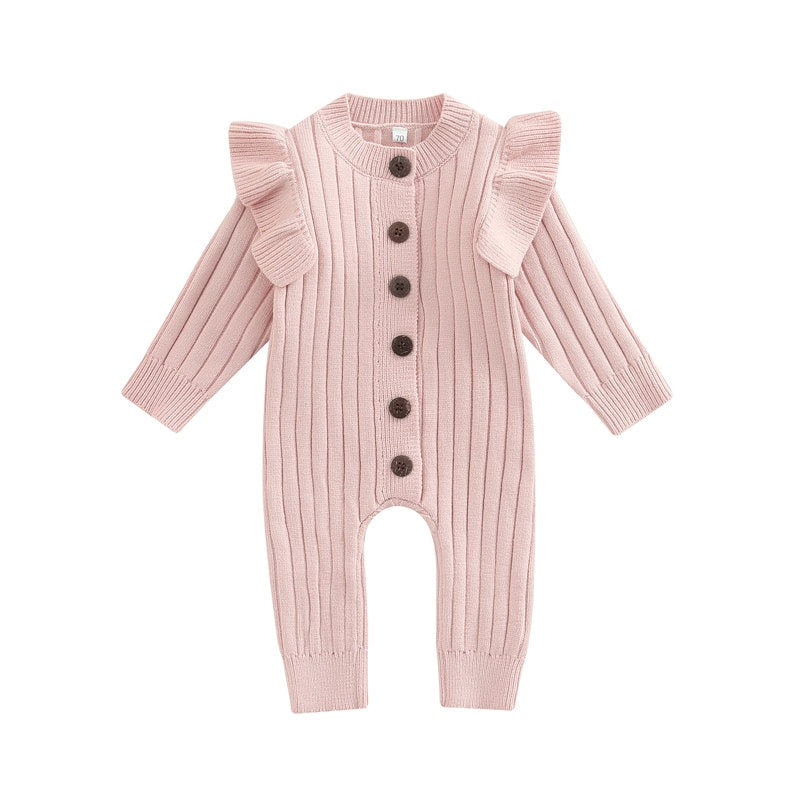 Baby Mädchen Herbst Strampler in Pink, Weiß und Braun (3-18 Monate) Neugeborenen Kleidung Set Babykleid Babymädchen Mädchenkleidung