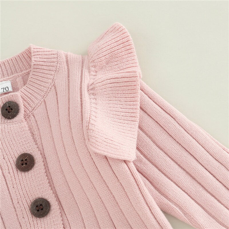 Baby Mädchen Herbst Strampler in Pink, Weiß und Braun (3-18 Monate) Neugeborenen Kleidung Set Babykleid Babymädchen Mädchenkleidung