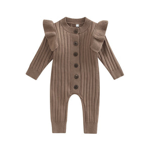 Baby Mädchen Herbst Strampler in Pink, Weiß und Braun (3-18 Monate) Neugeborenen Kleidung Set Babykleid Babymädchen Mädchenkleidung