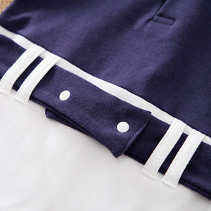 Baby Strampler Outfit für Jungs in Blau und Weiß Babykleidung (0-24 Monate) Taufkleidung Junge Baby Taufanzug Junge Baby Anzug Baby Junge