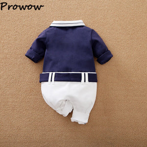 Baby Strampler Outfit für Jungs in Blau und Weiß Babykleidung (0-24 Monate) Taufkleidung Junge Baby Taufanzug Junge Baby Anzug Baby Junge
